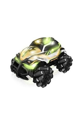 Stunt 4x4 Işıklı Araba - Uzaktan Kumandalı Full Fonksiyon Şarjlı 2.4g , Beyaz-yeşil Genel