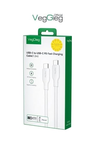 60w Type-c To Type-c Hızlı Şarj Ve Data Kablosu 1.2 Metre