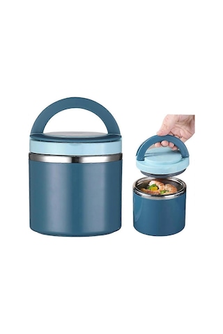 1l Termal Gıda Kabı, Termal Kap, Yiyecekleri Sıcak Tutma Kabı, Termal Öğle Yemeği Kutusu, Yalıtımlı Kap Çok Renkli