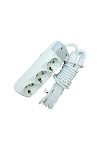 Depa 3'lü Topraklı Klemensli 5 Metre Grup Priz - 930105