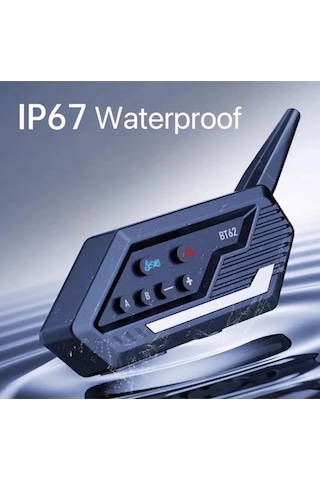 Bt62 Motosiklet Kask Kulaklığı Intercom 2 Intercom Bağlantılı
