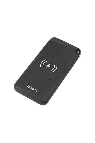 Omars OMWS008 20 W 10000 mAh Kablosuz Led Göstergeli Powerbank Siyah