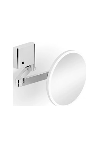 Banyo Makyaj Aynası, Led Işıklı, Çift Kollu, Ayarlanabilir, Büyüteçli 5x - Krom Krom