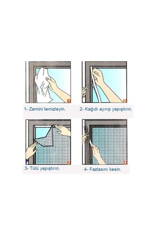 2 Adet 150x130 Cm Pencere Sinekliği Tül Sineklik Perde 150 X 130 Mıknatıslı Tül