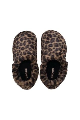 Crocs Cls Unfurgettable Animal Clog Leopar Desenli Kadın Terlik-11733 Kahverengi