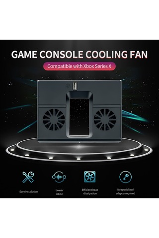 Yifomall Xbox Series X İçin 5300 Rpm Hızlı Çift Fanlı Soğutucu - Usb 5v/2a Çıkışlı Siyah