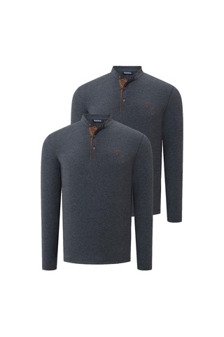 İkili Set V4009 Dewberry Erkek Sweatshırt-antrasit-antrasit Antrasit-antrasit