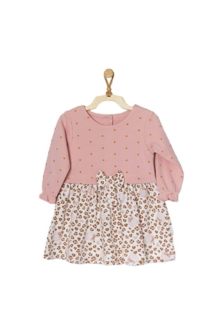 Dear_Enika Andywawa Kız Bebek Pembe Leopar Desenli 2Li Takım Set Ac22057R