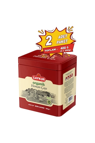 Organik Hemşin Hediyelik Teneke Kutu 200 Gr. İkili Paket