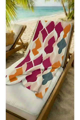 Batik Desenli Renkli Yüksek Su Emici 70x150cm Plaj Havlusu