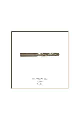 Hss Matkap Ucu 15,5 Mm, Metal, Ahşap, Plastik İçin 4 Adet