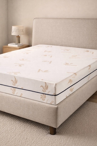 Kılıf Bamboo 140x200 Yatak Kılıfı Koruyucusu Örtüsü Fermuarlı Kapitone Fit Zippered Mattress Cover Natural