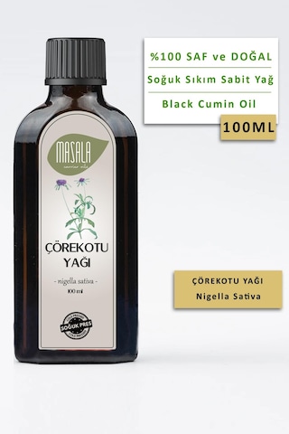 Masala Çörekotu Yağı 100 ML Soğuk Pres (Black Cumin Seed Carrier Oil)