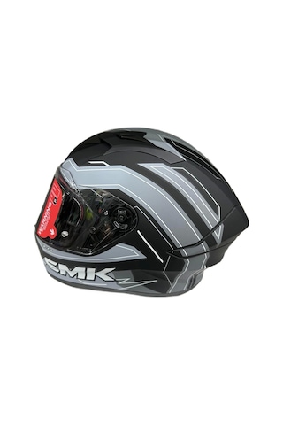 Smk MA261 Stellar Bolt Kapalı Kask Gri Mat Siyah