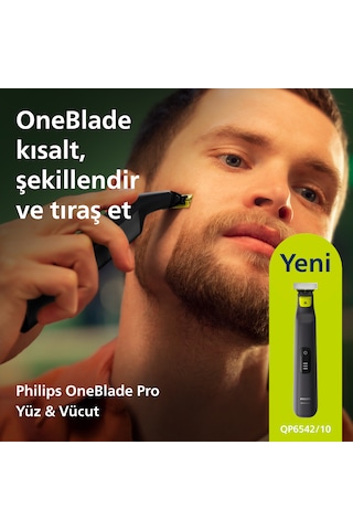 Philips Oneblade Pro Qp6542/10 Islak ve Kuru Yüz ve Vücut Şekillendirici 12 Uzunluk Ayarı Tıraş Makinesi