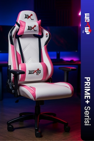 Prıme Pink Pulse Oyuncu Koltuğu Gaming Koltuk Gamer Koltuğu Pembe - Beyaz