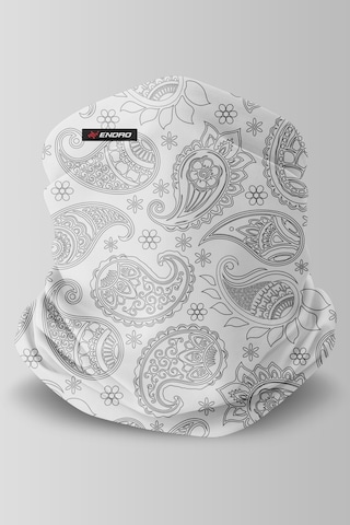 White Vibe Motorcu Buff Maske Outdoor Boyunluk Unisex Bandana Beyaz