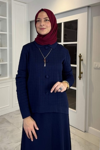Kumsal Triko Takım Lacivert Çok Renkli