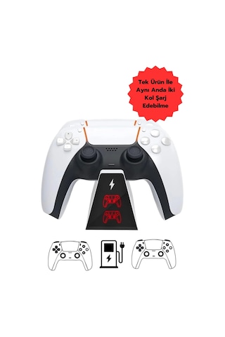 Ps5 Dualsense Kablosuz Oyun Kolu Şarj Standı Çiftli / Hızlı Şarj 1 Adet