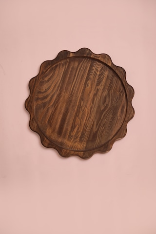 Fam Wood Art Büyük Boy Ahşap Sunumluk Ve Supla %100 Çam Kahverengi