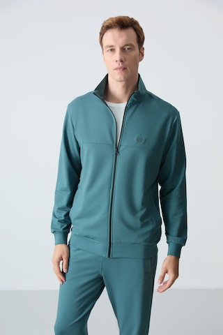Tommy Life Orman Yeşili Pamuklu Kalın Yumuşak Dokulu Comfort Fit Basic Erkek Eşofman Takım - 85260 Yeşil