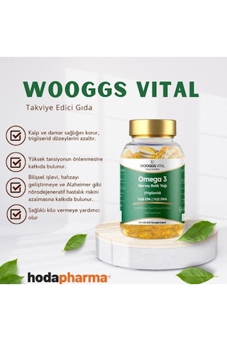 Wooggs Vıtal Omega 3 Norvec Balık Yagı 200 Soft Gel