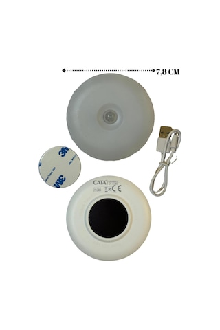 Cata Ct-5180 Led Kabin Aydınlatması, 30 Lm, 4000k, Mıknatıslı, Sensörlü, Beyaz, 10 Adet Çok Renkli
