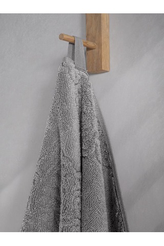 Pamuk Tekli Havlu Jakarlı Karna Premıum Vance - 70 X 140 Taş