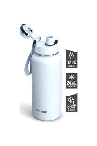 1 Hand Leak-proof Sızdırmaz Çelik Termos 1000 Ml Ice Melt St-216 Çok Renkli