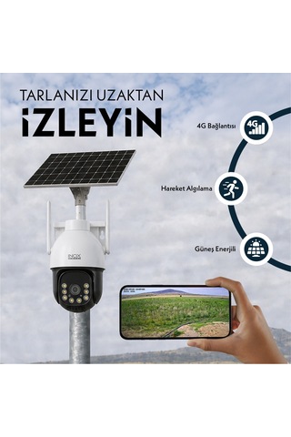 Solar Güneş Enerjili İnox X11 2 Mp 4g Esım Destekli Ptz Güvenlik Kamerası
