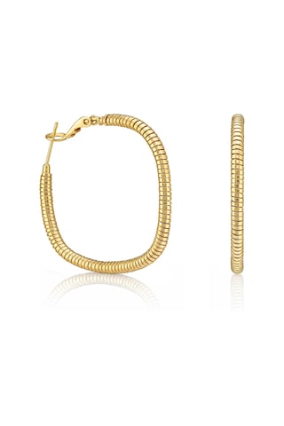 Biju By Servi Siena Modern Halka Altın Renk Küpe-276 Gold