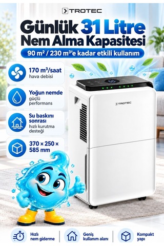 Trotec İnverter Nem Alma Cihazı Ttk-ı 110 Wifi Beyaz