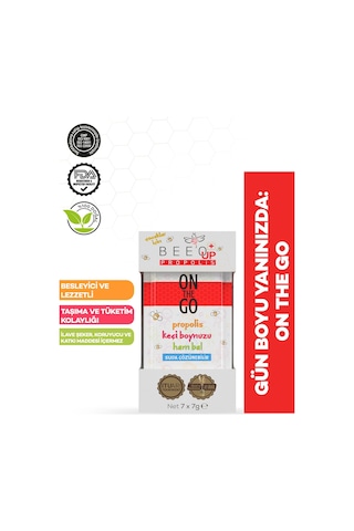 Bee'o Up Propolis On The Go Çocuk (Propolis + Keçiboynuzu + Ham Bal) 7 x 7 G