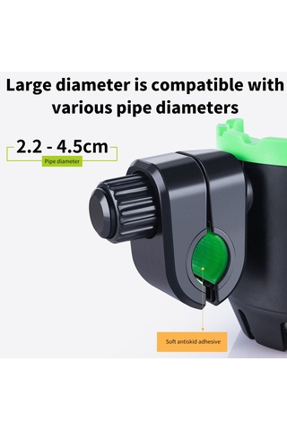 Ranyeek 2合1 Abs+lastik Bardak Tutucu Telefon Tutuculu 360 Döner 2-4.5cm Boru Çapı İçin Motosiklet, Bisiklet, Kaykay Uyumlu Yeşil