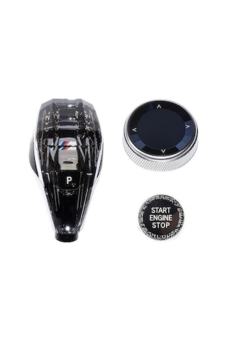 Xplagin Bmw 1-2-3-4-8 Serisi X3 X4 X5 X6 X7 İ4 Z4 Mgu M Etiketli Kristal Düğme Seti 4'lü - Vites-multimedya-vol-start/stop