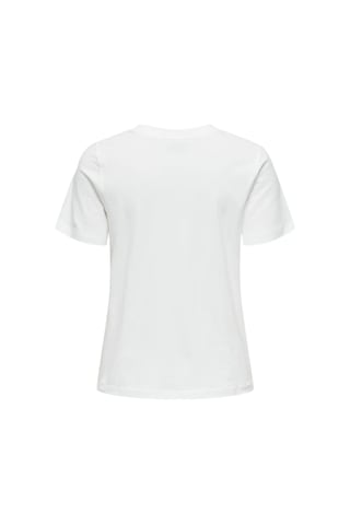 Only Kadın Jdy Bisiklet Yaka Kalp Logolu Beyaz T-shirt - 15298612 Beyaz
