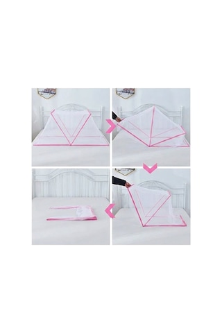 Katlanabilir Cibinlik Çocuk Boy Pembe 125 X 65 X 65