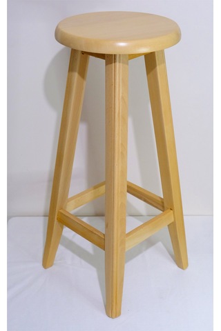 El Yapımı Doğal Ahşap Yuvarlak Tabure 60 Cm Şık Ve Dayanıklı Natural