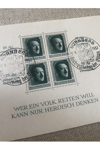 Adolf Hitler 48 Doğum Günü Damgalı Pul Bloğu 010