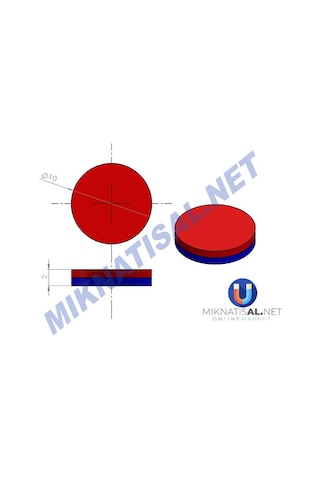 10X2Mm Silindir Disk Güçlü Neodyum Mıknatıs 20 Adet