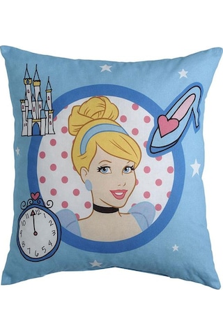 Taç Lisanslı Kırlent Princess Cinderella 40x40