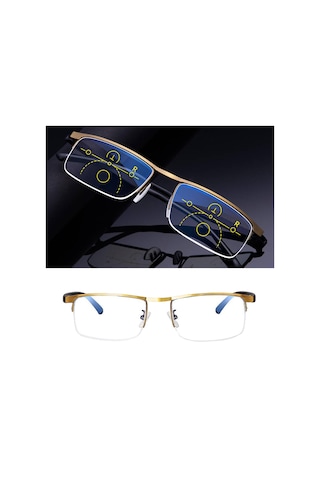 Homyl Unisex Presbiyopik Gözlükler Akıllı Progresif Altın-300-derece