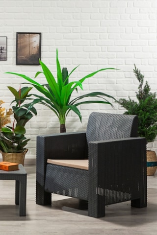 Aksu 1+1+s Balkon&teras Bahçe Mobilyası / Antrasit Gri