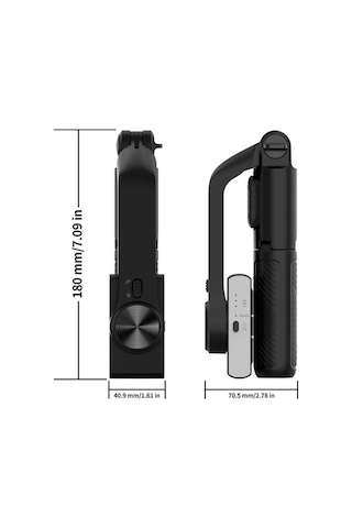 Createtech Smartphone Tripod El Gimbal Sabitleyici, 1-axis Özçekim Sopa