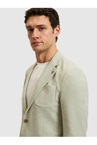 Cacharel Mint Slim Fit Mikro Desen Mono Yaka Ceket Mınt