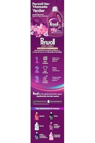 Hassas Sıvı Çamaşır Deterjanı Yenileme & Çiçek Cazibesi 2.75l 50 Yıkama 0.75 LT - 2.5 LT - 12 KG