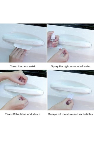 Seametal 8 Adet Tpu Araba Kapı Kasesi Çizilmez Etiket Temizle Kapı Kase Kolu Koruma Etiket Araba Aksesuarları