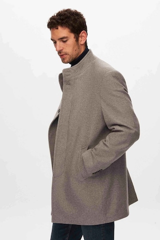 D's Damat Ds Damat Regular Fit Gri Hakim Yaka Kaşe Kaban 5HF08ORT10002 Gri