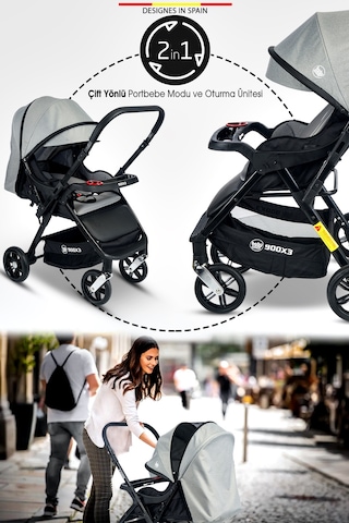 Baby Home 900 X3 Çift Yönlü Bebek Arabası