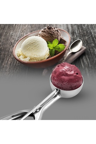 Honmex Paslanmaz Çelik Pistonlu Kürdan - Dondurma, Karpuz, Hamur Topları İçin Kolay Kullanım - 55mm Diğer